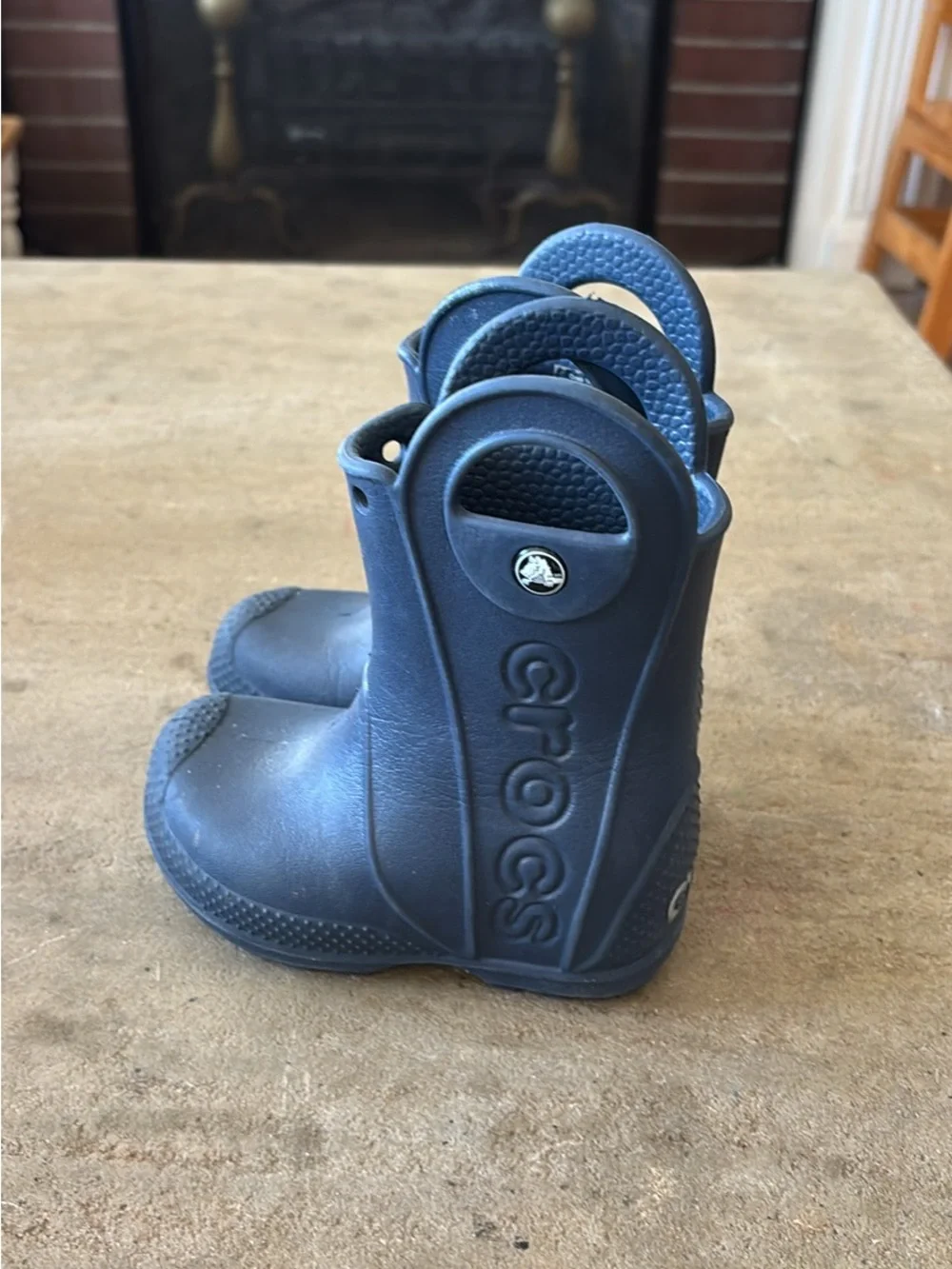 Crocs Kids Unisex Handle It Rain Boots Navy Blue Size C8 12803-410 (A-4)